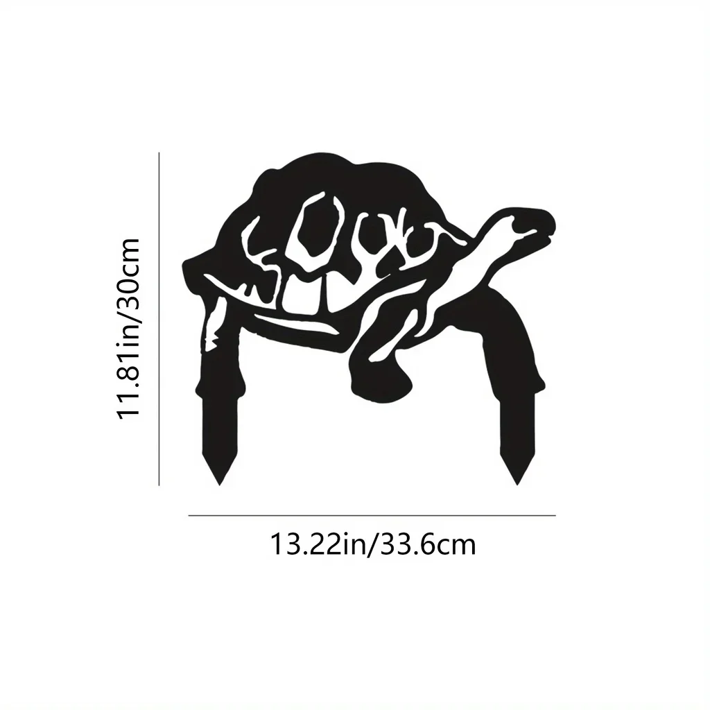 HELLOYOUNG  Hawaiian Style Metal Tortoise Wall Outdoor Decoration Iron Home Garden Decor Party Holiday Outdoor Garden Gift