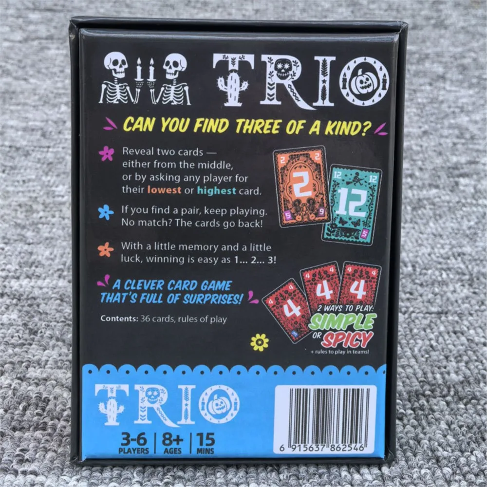 Strategic Card Board Game TRIO Fun For Family Friend Parties 3-6 Players All Ages Entertainment Toy view 6