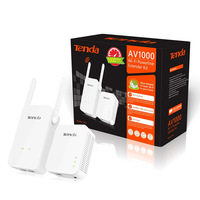 Tenda PH5 AV1000 Wi-Fi Powerline Adapter Kit with Gigabit Ports Booster WiFi Extender Upto 300m Range for HD/3D/4K Video UK Plug