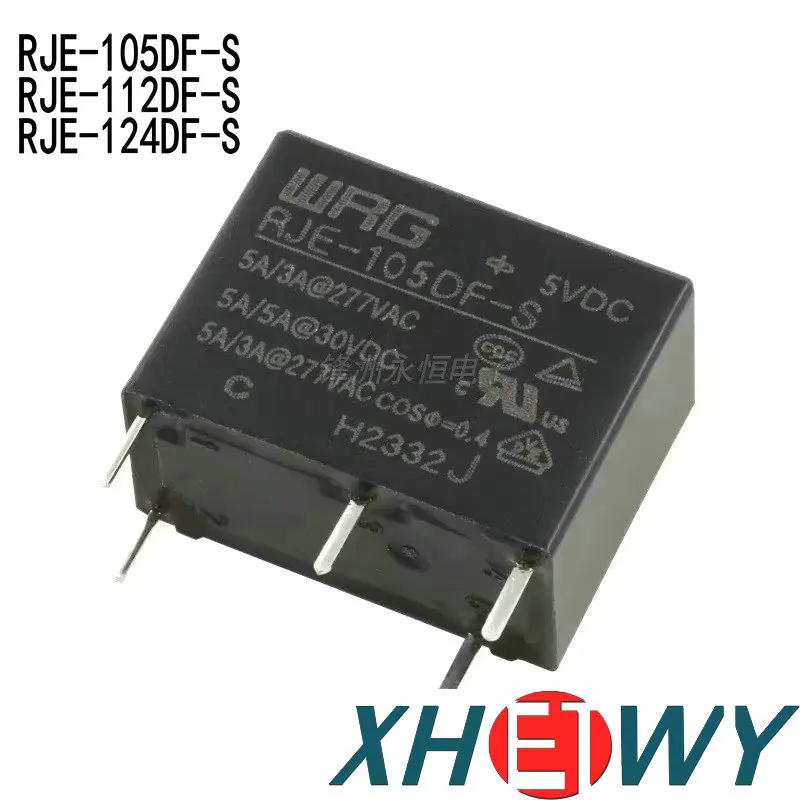 Relay RJE-105DF-S RJE-112DF-S RJE-124DF-S 5A can replace HF33F 5-pin 5A