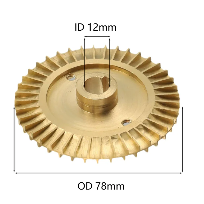 1 قطعة مضخة مياه النحاس المكره ضعف الجانب Keyway الذاتي فتيلة مضخة المكره مضخة استبدال أجزاء 76*12 مللي متر 60*12 مللي متر