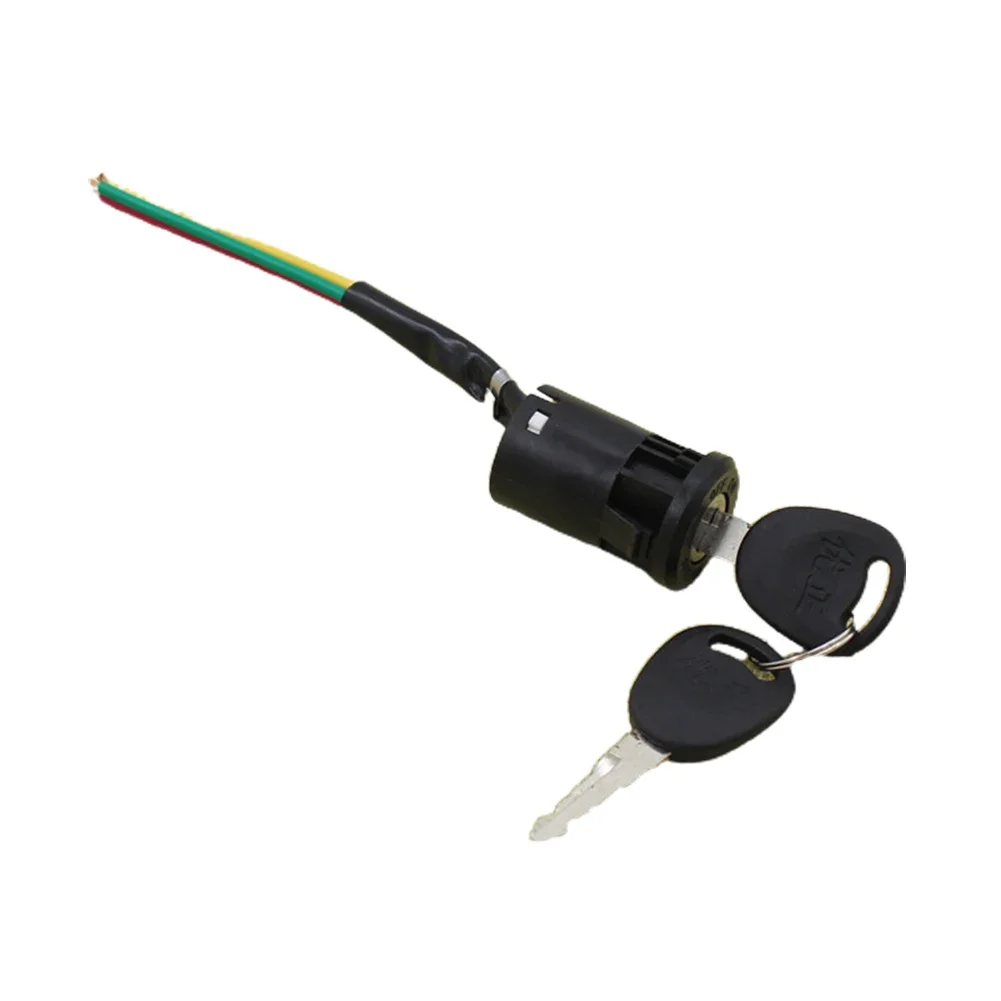 For Electric Scooter E-Bike Electric Bicycle Power Lock Black Plastic Ignition Switch 1 Pcs High Quality Practical To Use