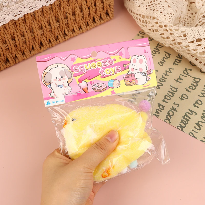 Simulazione di cartoni animati Spremere musica Rimbalzo lento Sollievo dallo stress Gioco alimentare Ventilazione Giocattolo artiglio gattino