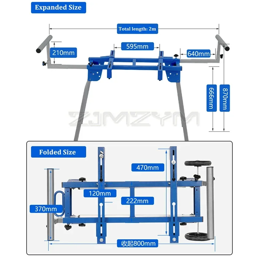 Portable Aluminum Machine Miter Saw Cutting Machine Bracket Multifunctional Workbench Woodworking Table Mobile Bracket