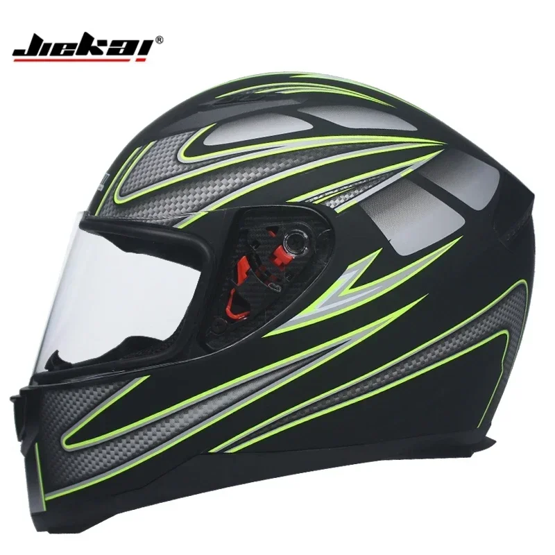 JIEKAI Winter Motorcycle Riding Anti Fog Helmet Anti Fog Lens Full Helmet Safe and Breathable Crash Helmet Motorcycle