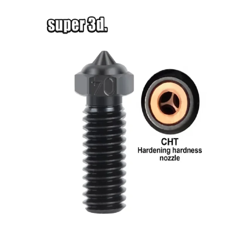 Nozzle For QIDI TECH X Plus 3/ X Max 3/X Smart 3 Clone CHT Nozzle Brass Hardened Steel 0.4 High Flow Nozzle 3D Printer Parts