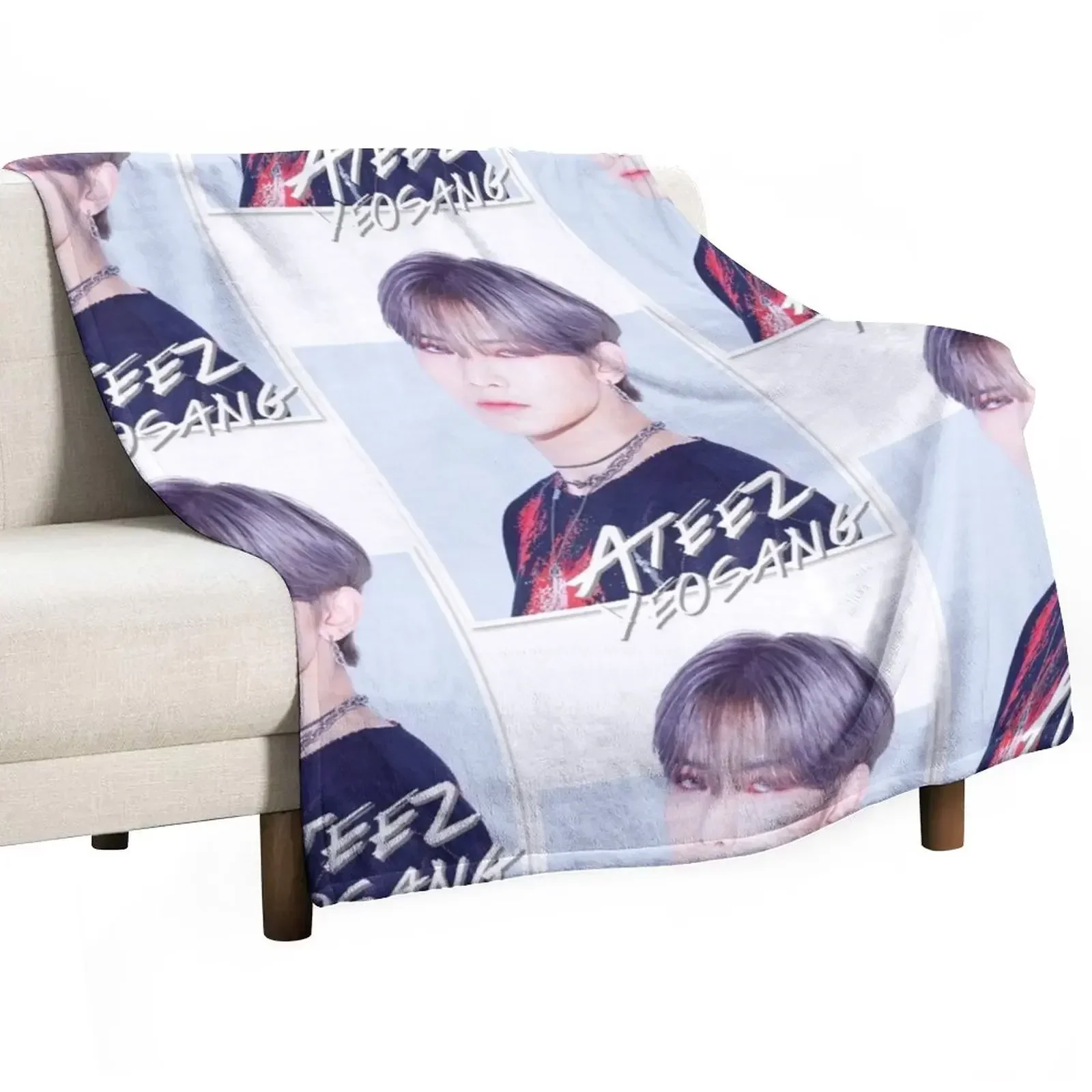 

Ateez - Yeosang Throw Blanket Plaid Luxury St For Decorative Sofa For Baby Blankets