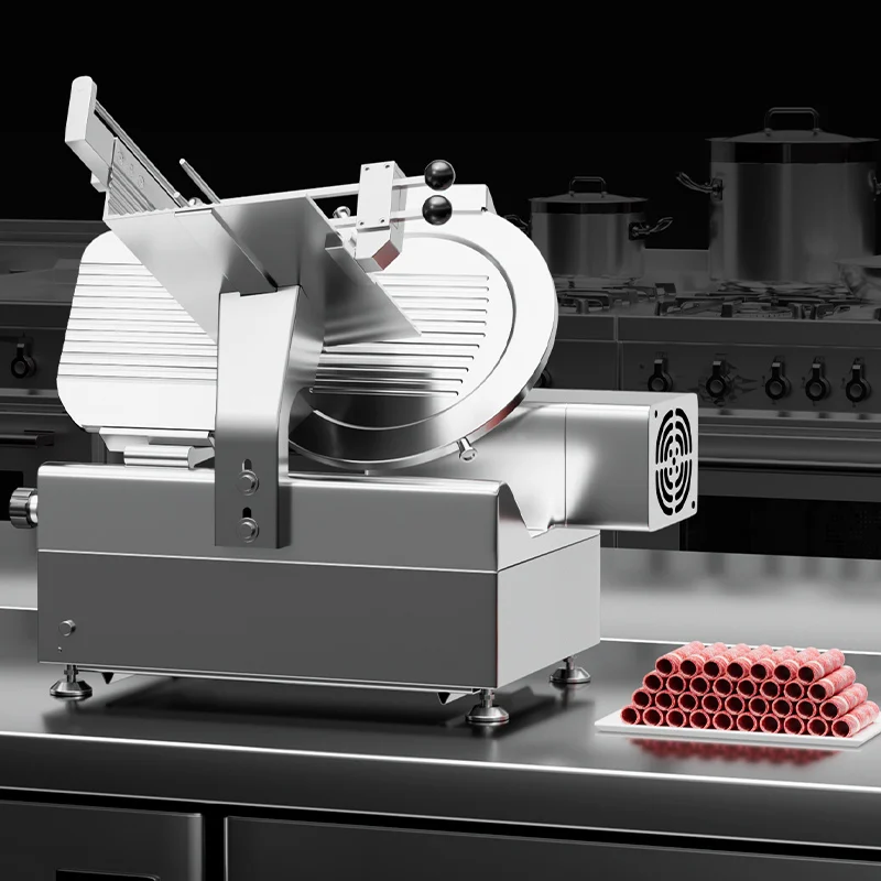 

Нож для нарезки замороженного мяса, 550 Вт, полностью автоматическая коммерческая новая машина для нарезки мяса, лезвие из марганцевой стали