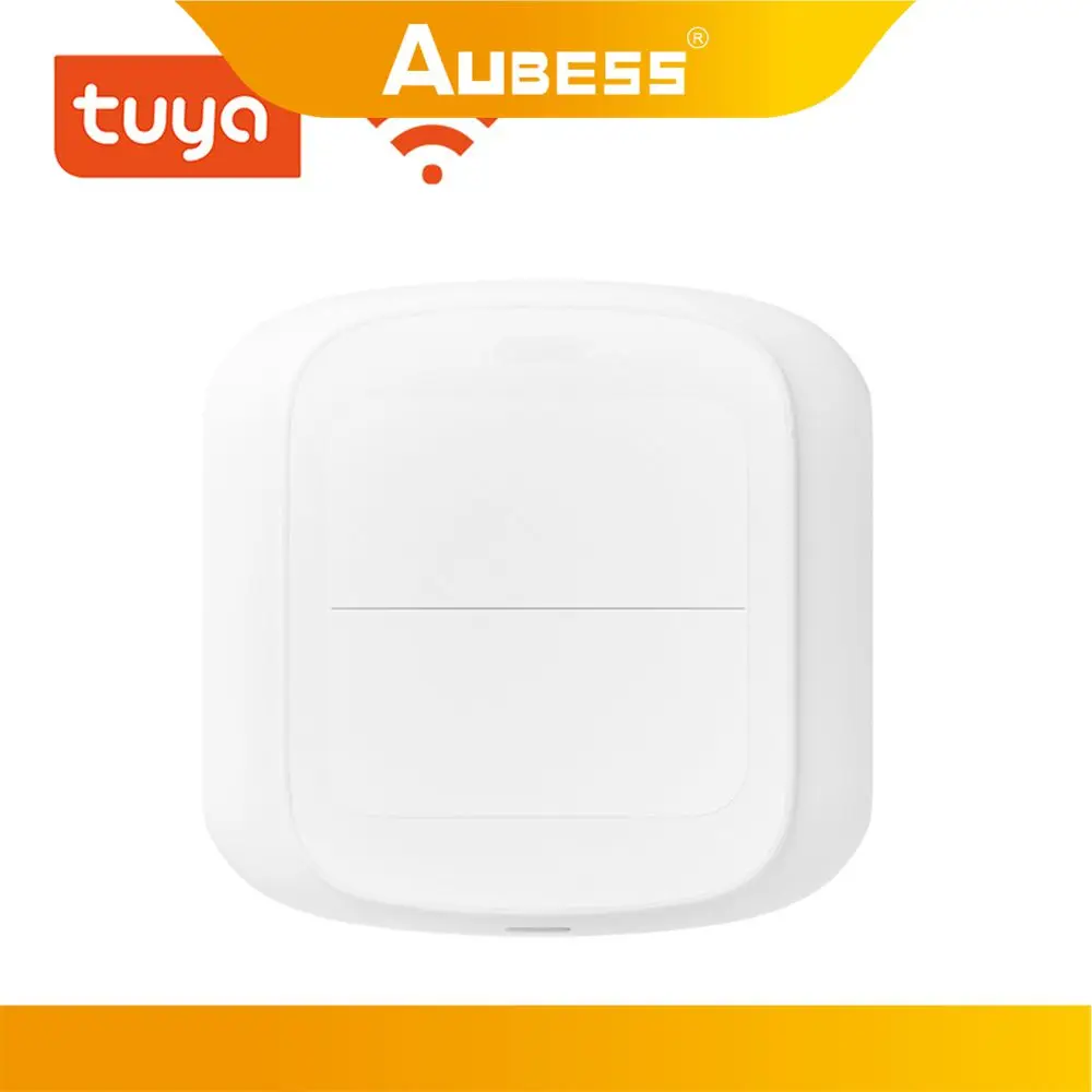 Tuya Wireless Scene Switch 2 Gang 6 Scene WiFi/ Smart Switch Battery Powered Push Button Controller Automation Modules