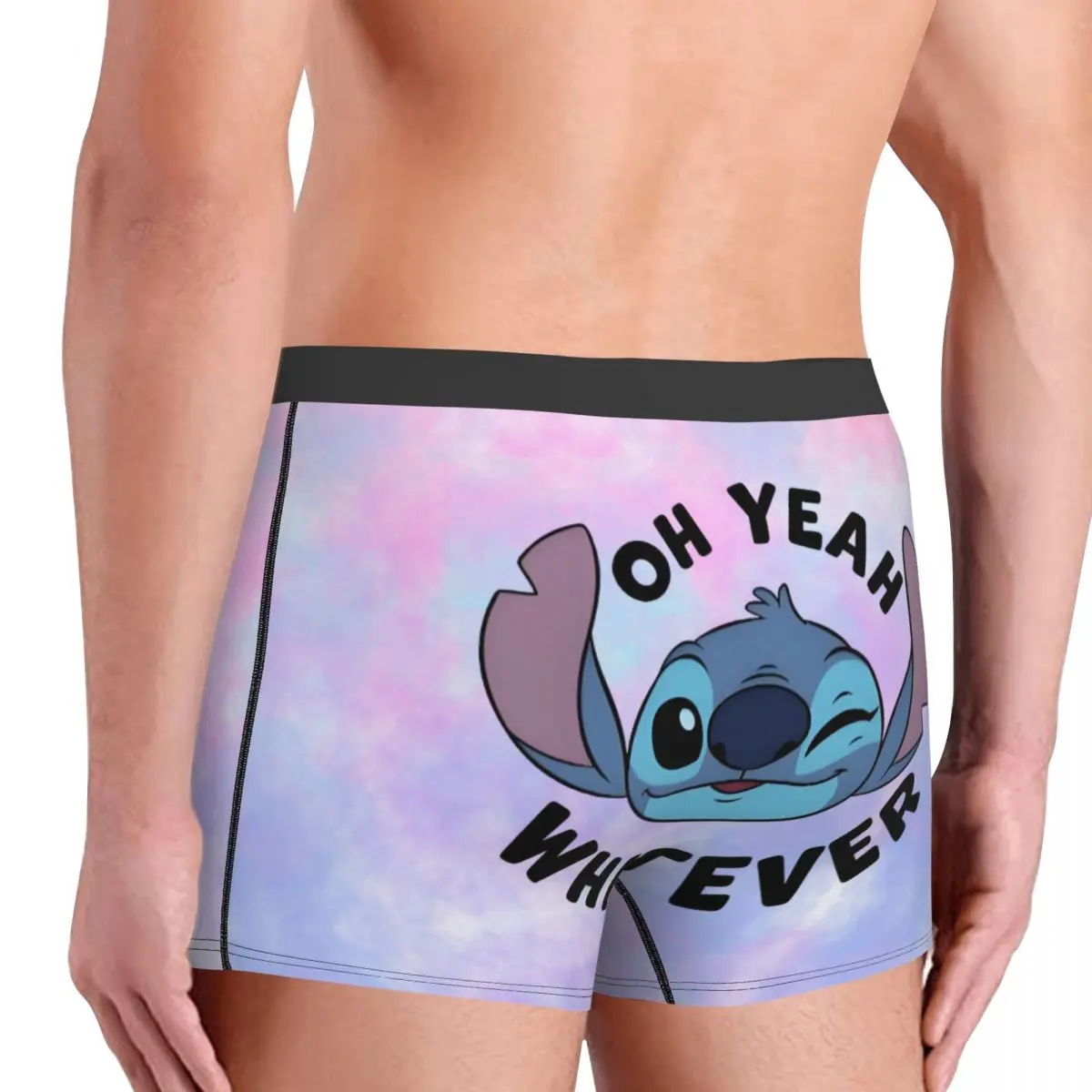 Stitch personalizzato Anime stampato intimo uomo traspirante Kawaii boxer slip pantaloncini mutandine mutande morbide per uomo