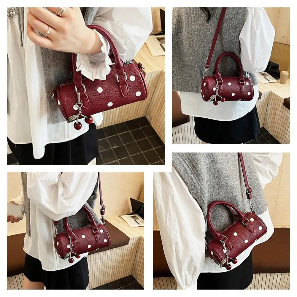 

Women Fashion Messenger Crossbody Bags Luxury Ladies Polka Purse Tote Retro Fashion Shoulder Leather Handbag Dot Bag PU L4V7