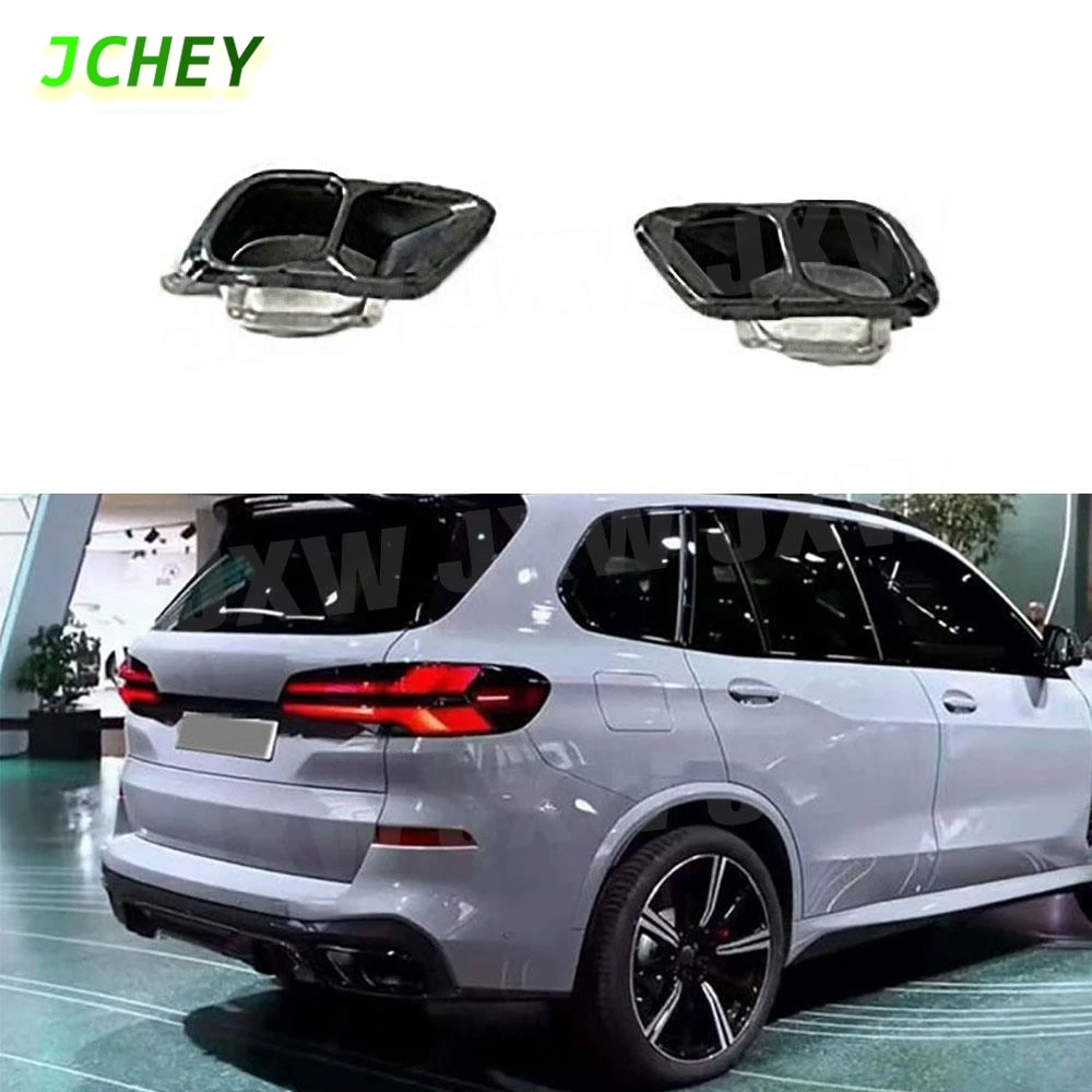 

JCHEY Stainless Steel Exhaust Tips Decoration For BMW X5 G05 LCI M Sport 2023+ Body Kits Rear Diffuser Tail Pipe Car Accessories