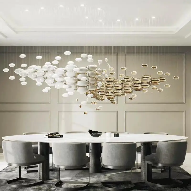 Imagem -04 - Lustre de Cristal Decorativo de Luxo para Lobby do Hotel Arte Criativa Vidro Exhibition Hall Ballroom Villa