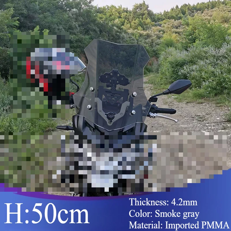 For VOGE 300DS 500DS 650DS Motorcycle Modified Windshield Wind Deflector Heightened Windshield Front Glass Accessories Parts