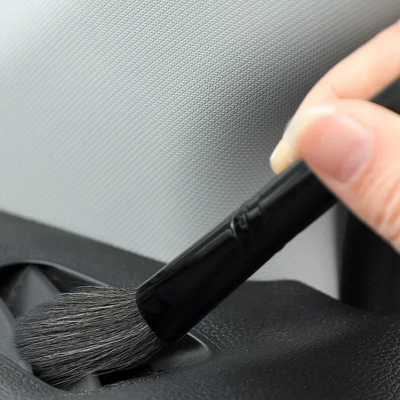 Ultra-Soft Car Detailing Brushes Universal Auto Interior Dashboard Air Outlet Duster Soft Bristles Brush Car Cleaning Tools 1Pcs