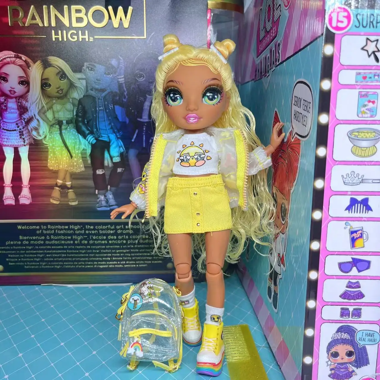 LOL Doll New 25cm Articulated Rainbow Doll Includes Comb and Bag OMG  High Doll Gifts for Children