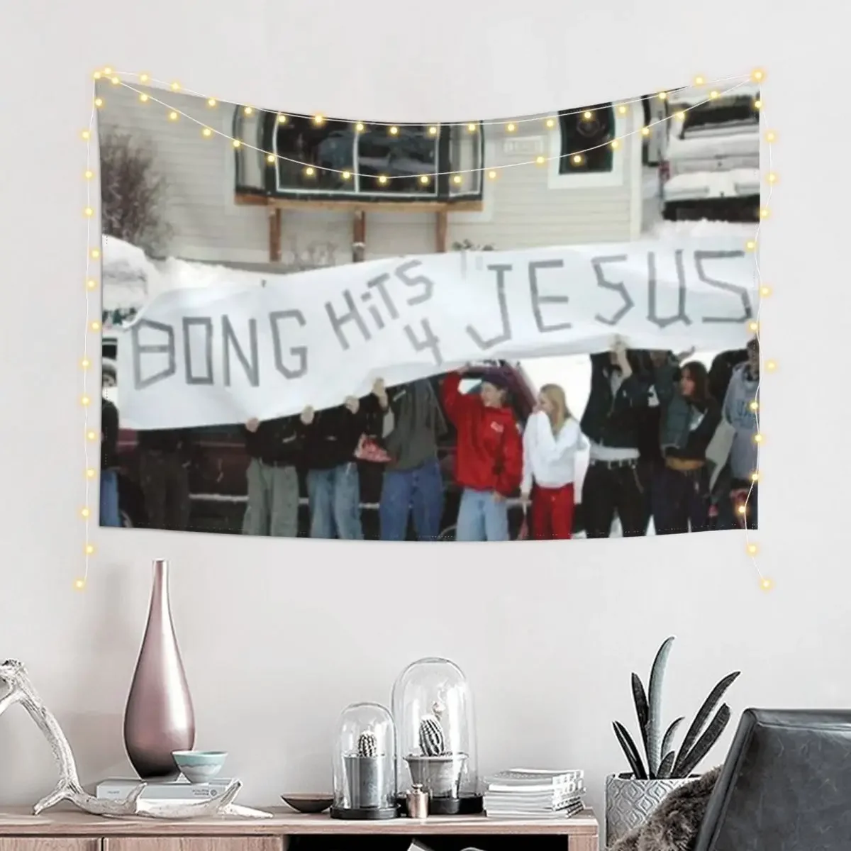 Bong hits for Jesus Tapestry Bedroom Decorations Living Room Decoration Home Decor Accessories Tapestry