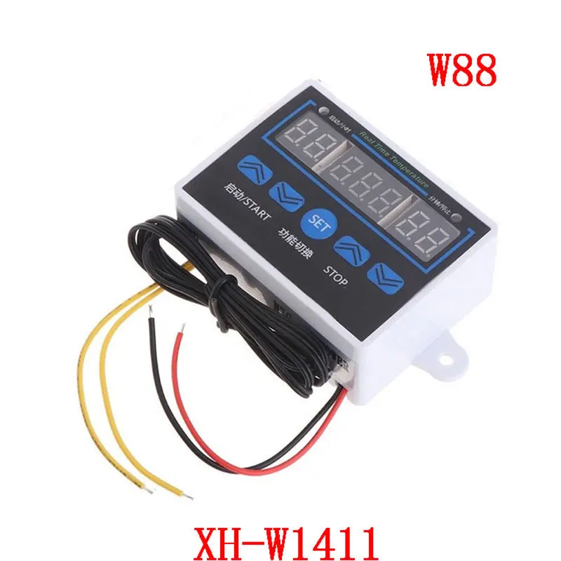 20 шт. Xh-w1411 белый корпус цифровой контроллер три дисплея многофункциональный контроль температуры