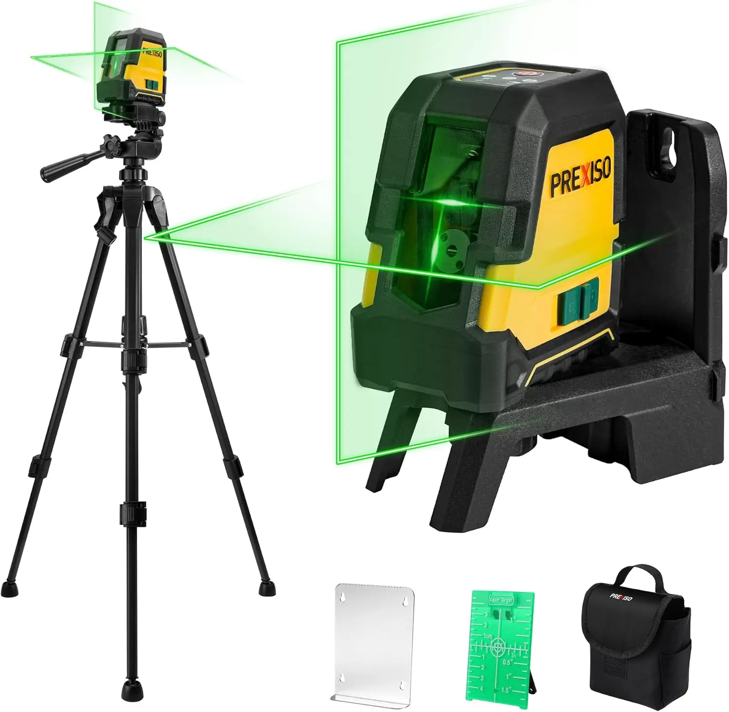 

Laser Level with Tripod Rechargeable Dual Modules Line Laser, Self Leveling Wide Angle Cross Leveler Tool for Construction