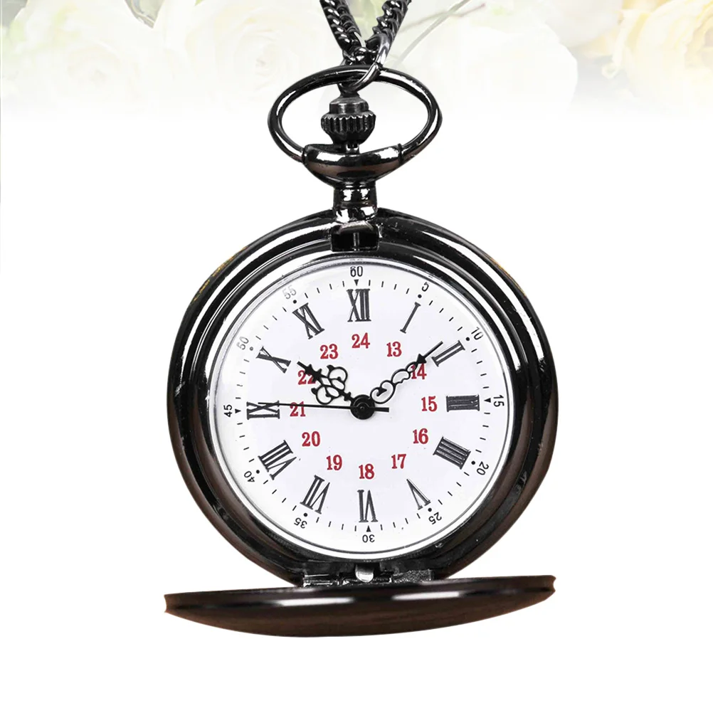 ساعة جيب ذات وجه روماني عتيقة قلادة كوارتز إبداعية للرجال ملابس حريمي تزيين هدية شخصية #1