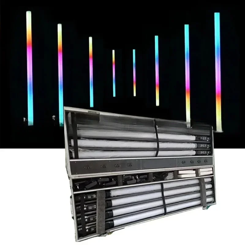 360 Degree Wireless Battery LED Luminous Pixel Tube Clear Bar Background Light Full Color Tube Stage Light