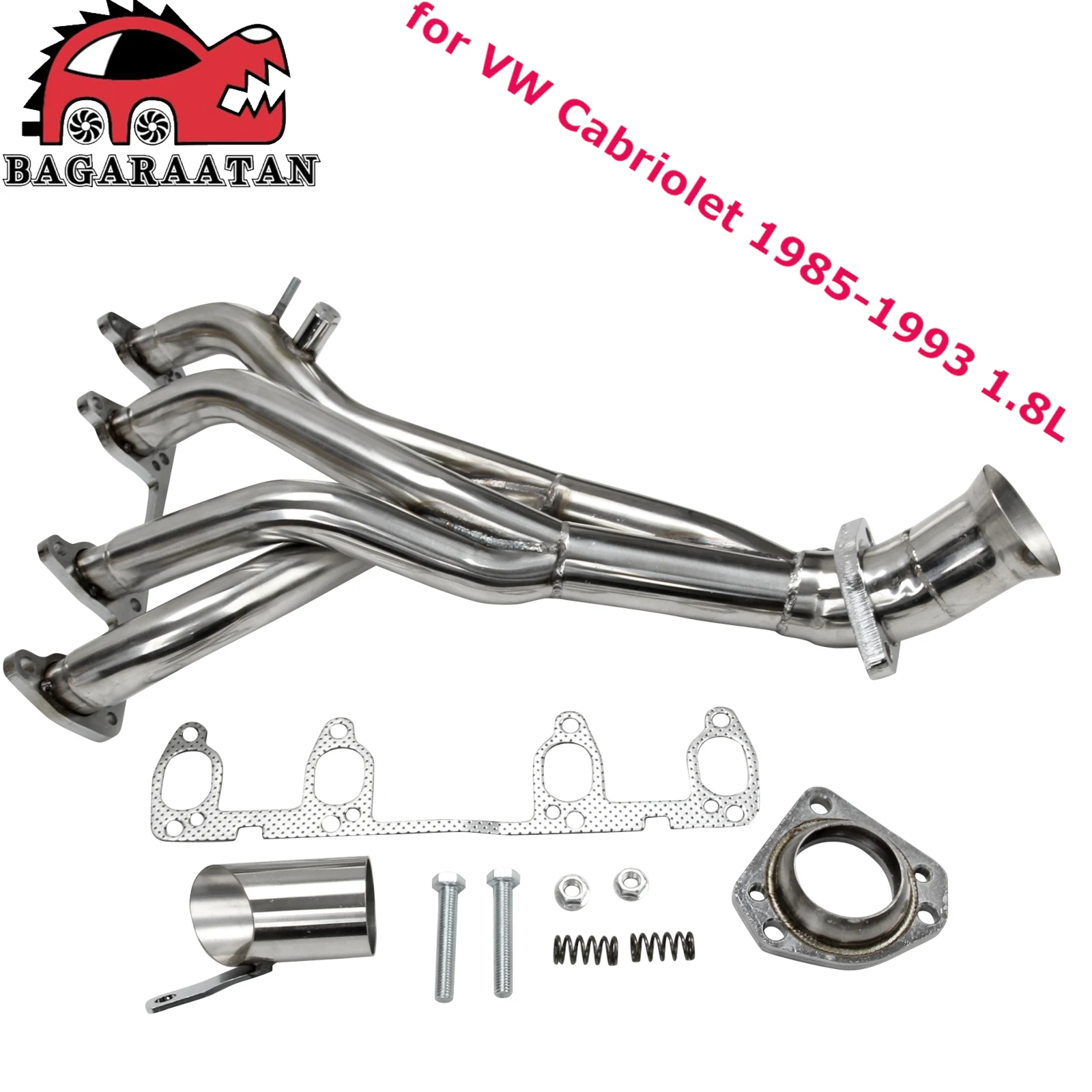 

2.5" outlet Exhaust Manifold Headers for Volkswagen Cabriolet 1985~1993 1.8L for Cabrio Golf Jetta 1.8/2.0L