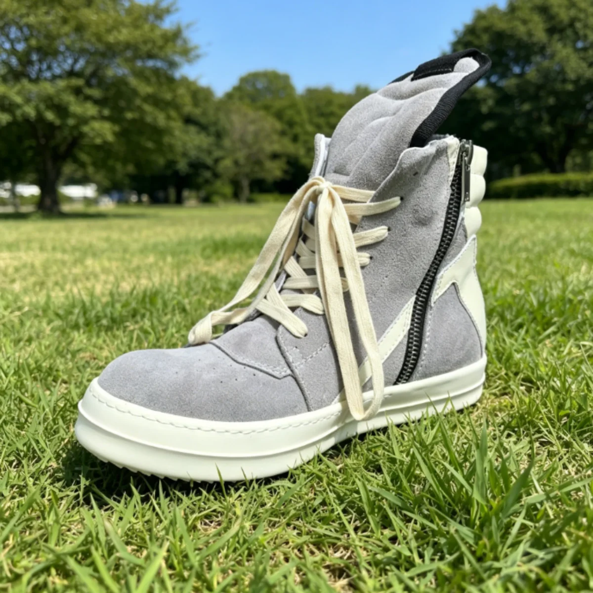 

Brand Men Casual Shoes Cowhide High Top Shoe Brown Suede Gray Leather Sneakers R o Luxury Designer Zipper Women Flat Ankle Boots