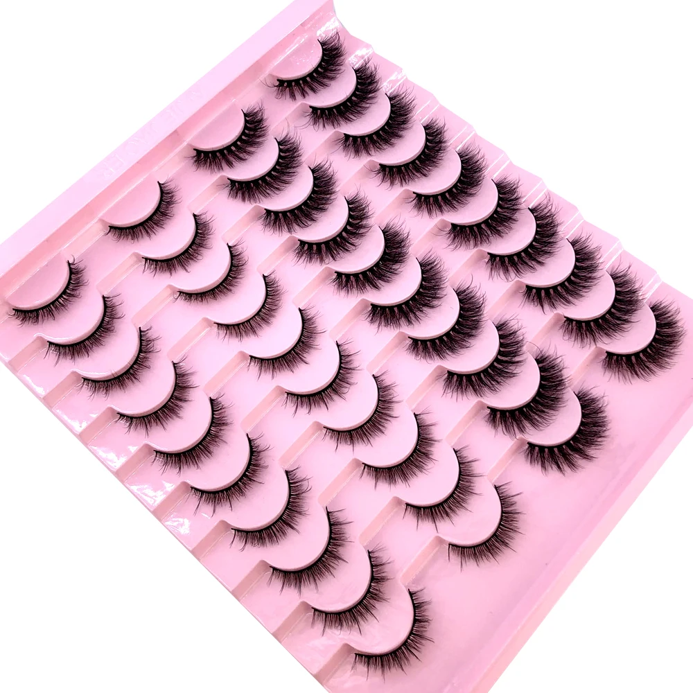 Neu: 20 Paar Natürliche Dicke Künstliche Wimpern, Lange 6D Nerz-Wimpern für Make-up und Wimpernverlängerung – Detail 35