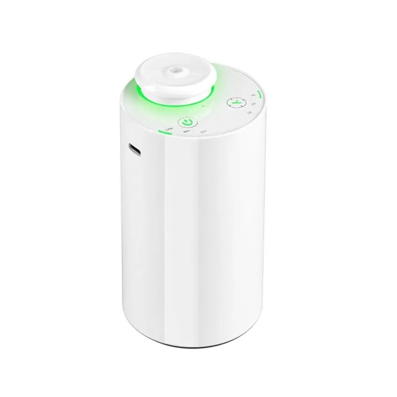 A04G-Aromatherapy Mist Diffuser Waterless Essential Oil Diffuser, 7 Colors LED Light, Mini Scent Air Machine For Home White