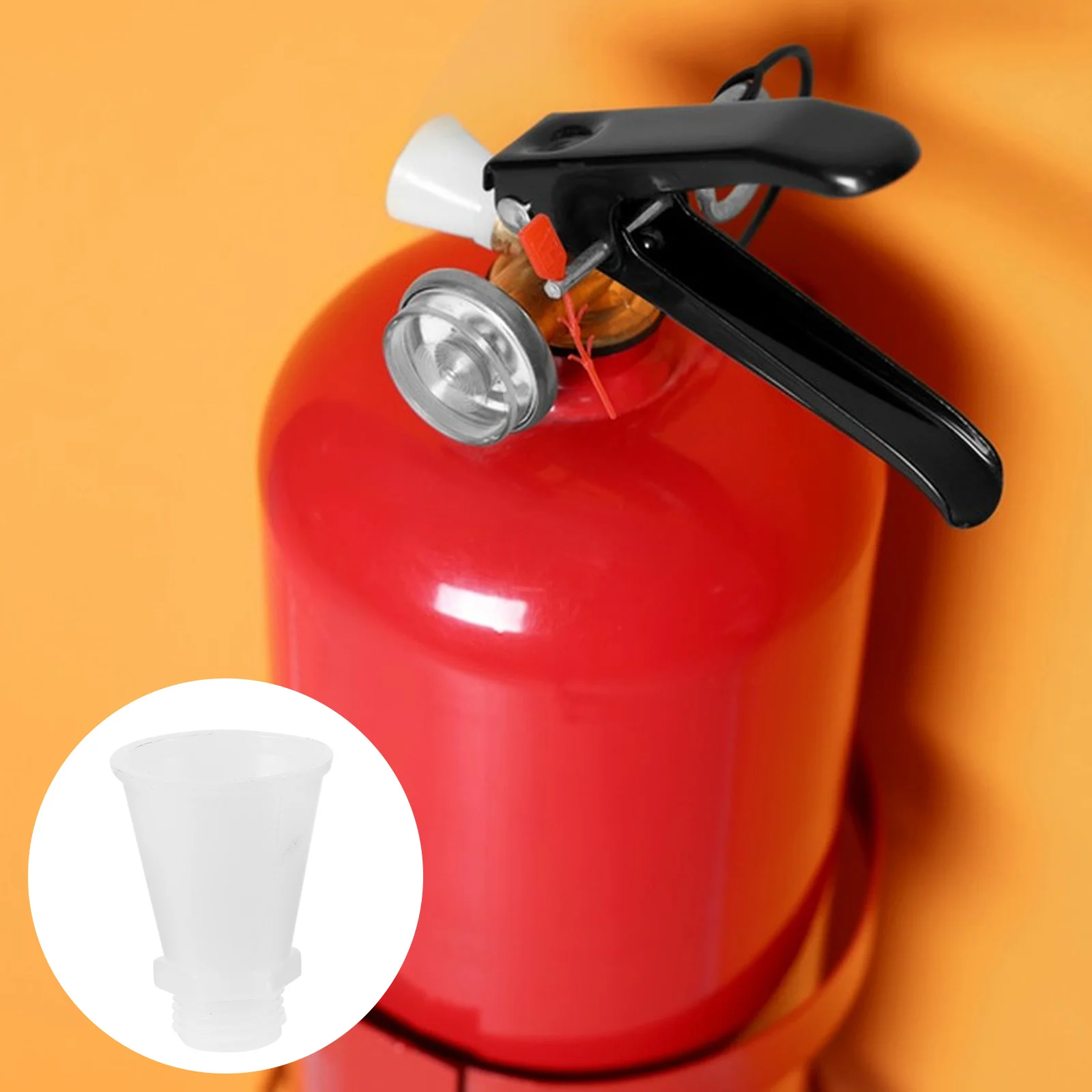 6 Pcs Dry Powder Fire Extinguisher Accessories Replaceable Nozzles White Plastic for