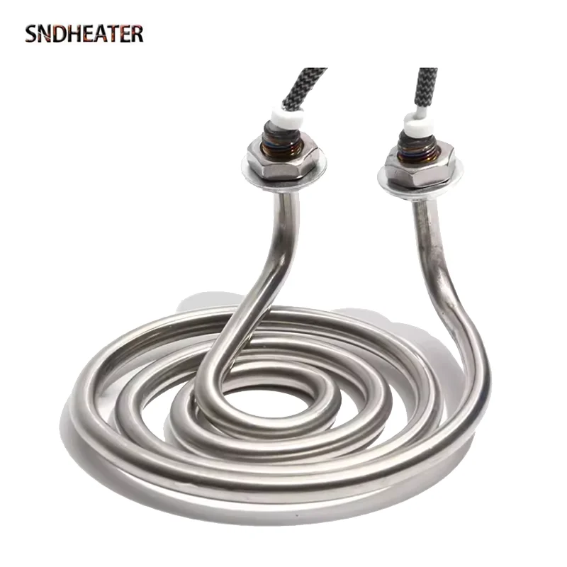 SNDHEATER M10 резьба спиральный круг форма погружной нагреватель 230 В 1 кВт электрическая круглая нагревательная катушка 100 мм для ведра