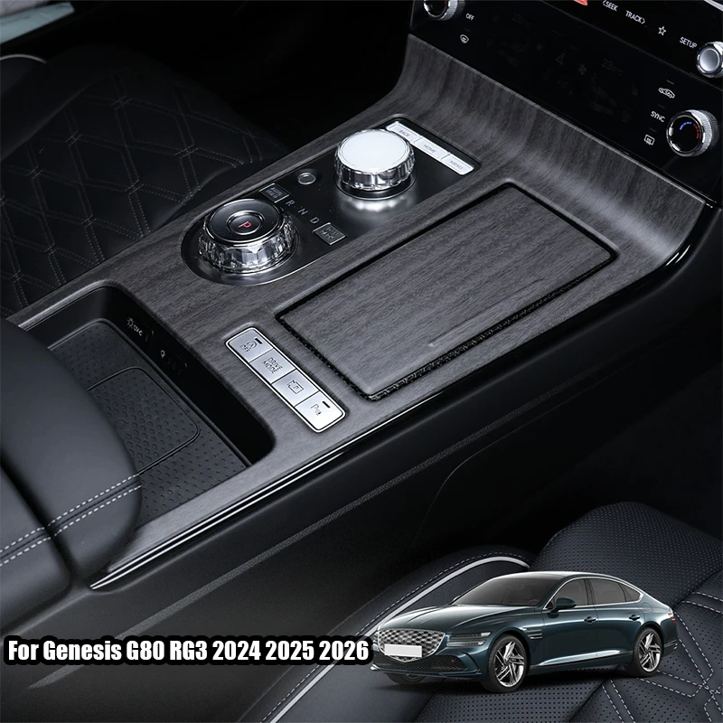 

For Genesis G80 RG3 2024 2025 Decorative frame of central control gear shift panel ABS material interior protective component