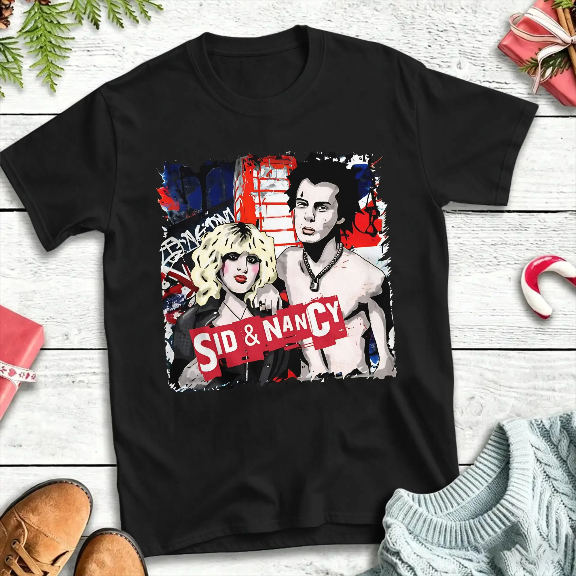 Sid And Nancy Sexy Dynamite London  Cotton T-Shirt For Adult Beach  Vintage T Shirts Harajuku Tees Plus Size Design Clothing