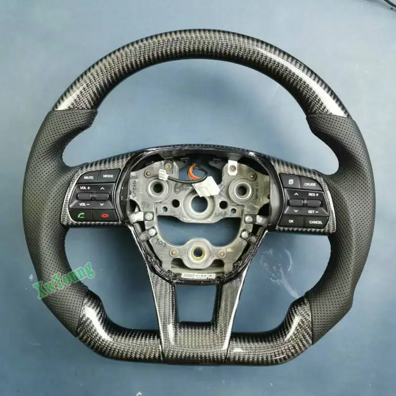 

For Hyundai Sonata 9 Th 9-Gen Customized 100% Real Carbon fiber Car Steering Wheel