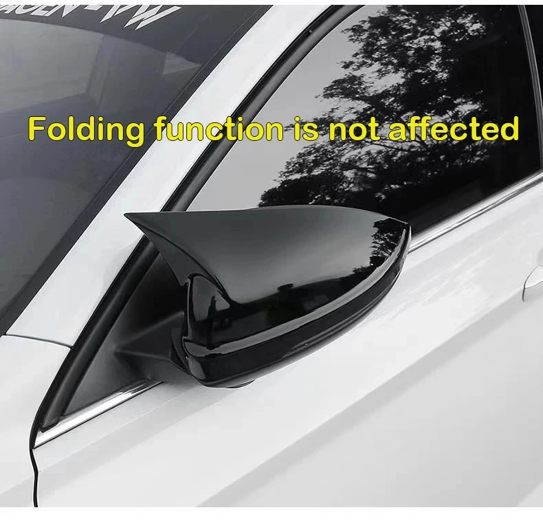 For VW Volkswagen Golf 7 7.5 MK7 7.5 2013-2020 Side Rear View Mirror Cap Cover Carbon Fiber Black Side Wing Mirror Cover