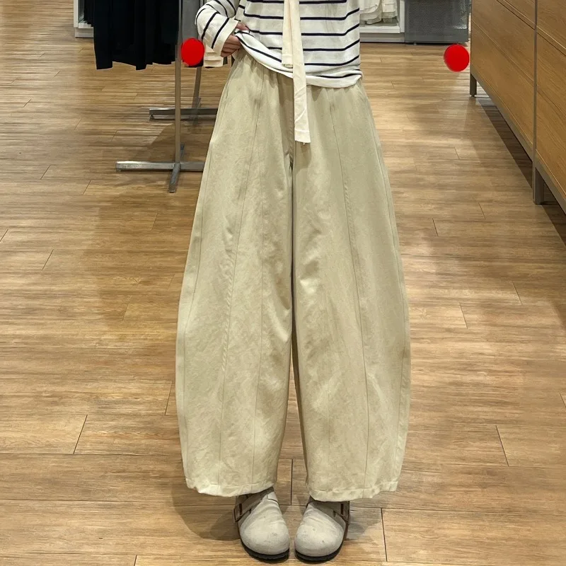 Pants Women's Spring New Loose Tooling Casual Loose High-waisted Wide-leg Pants Fashion Female Streetwear Trousers