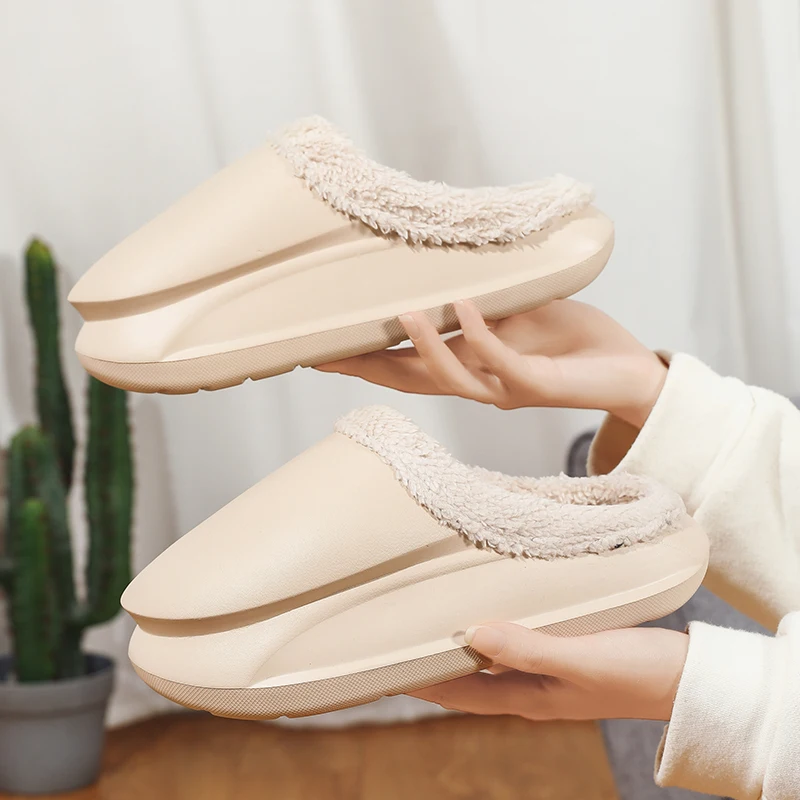 

Легкие тапочки для него, теплая зимняя плюшевая флисовая домашняя обувь для пар с нескользящей домашней мягкой подошвой для женщин и мужчин