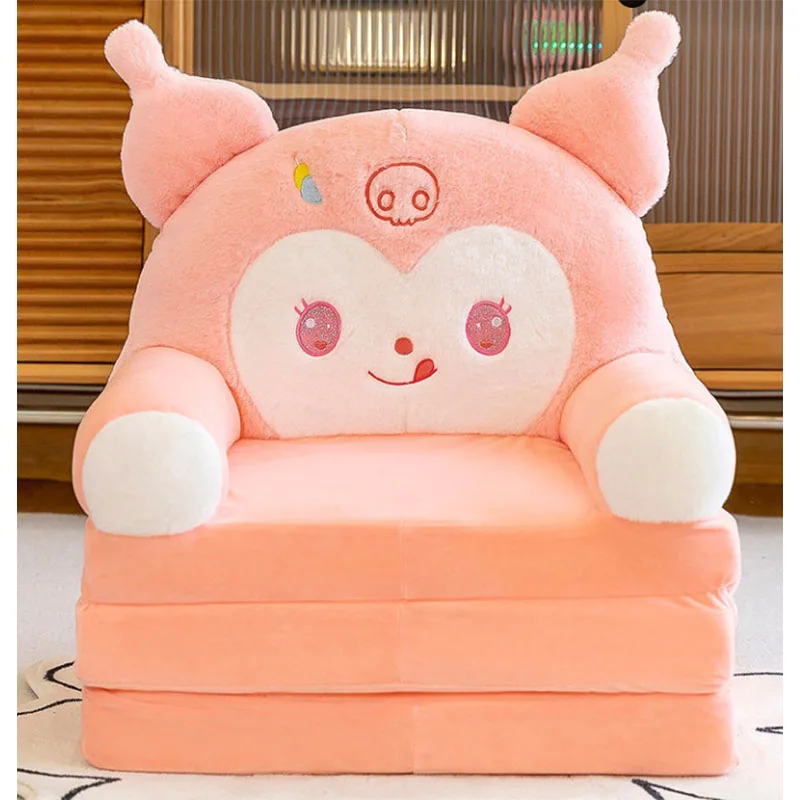 Anime Cartoon Sanrio Hello Kitty Kuromi Child Kawaii Sofa Chair Folding Sofa Bed Lazy Small Sofa 115X50Cm In Stock