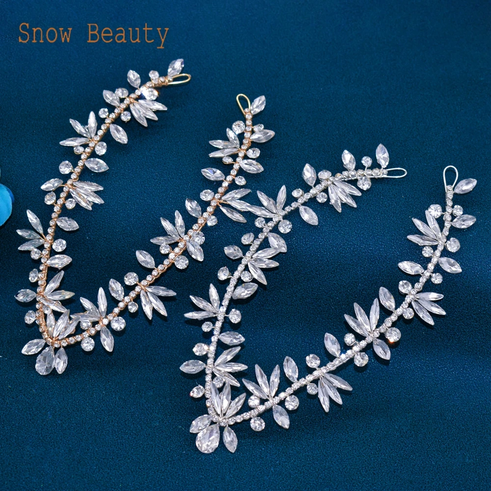 Prata Gota De Água Noiva Tiaras, Testa Hairband, Acessórios Para Cabelo Do Casamento, Mulheres Jóias De Cabelo, Cristal Cocar De Noiva, DZ062