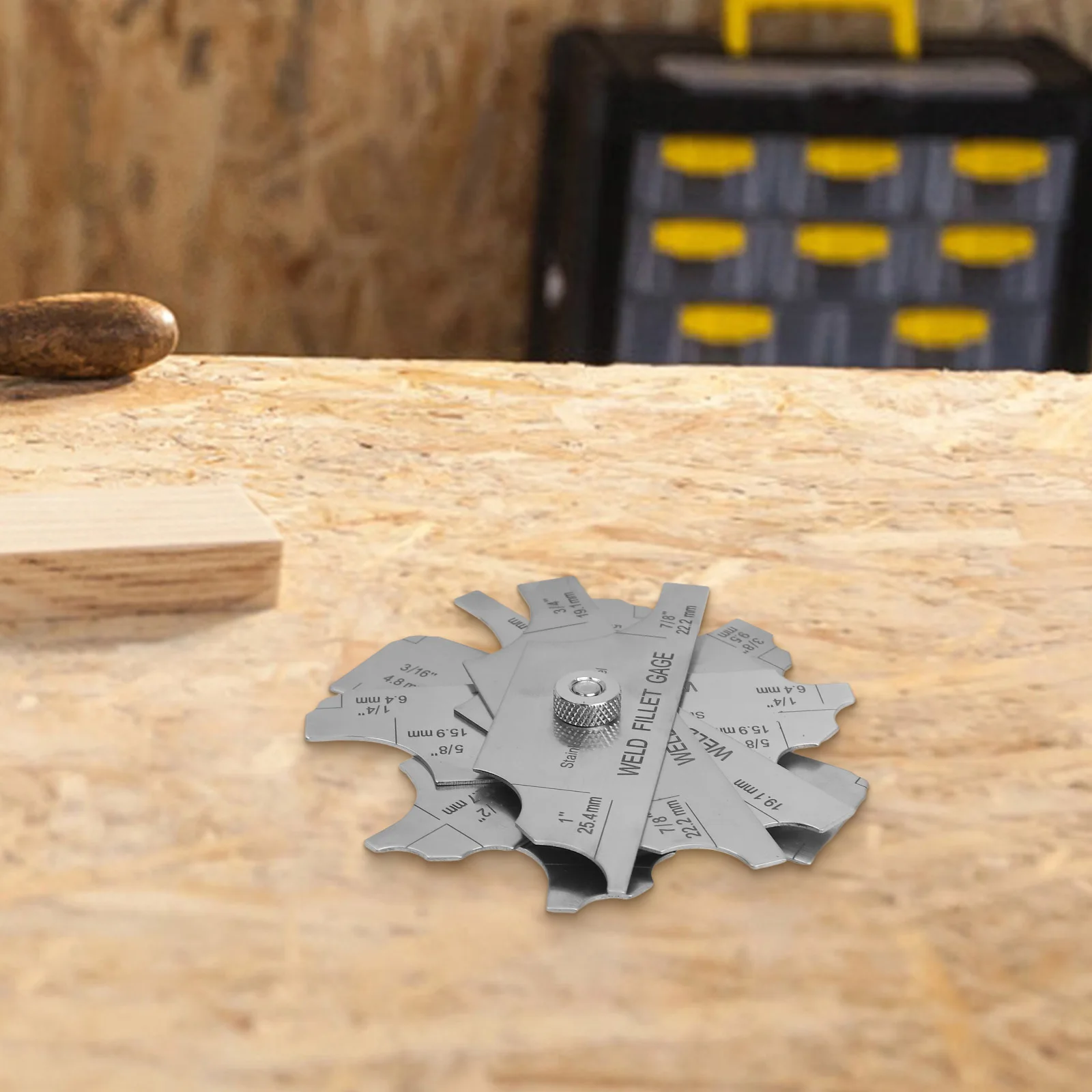 Inspection Tool Fillet Gauge Rust Resistant Material Soft Storage Bag Compact And Portable Construction Equipment