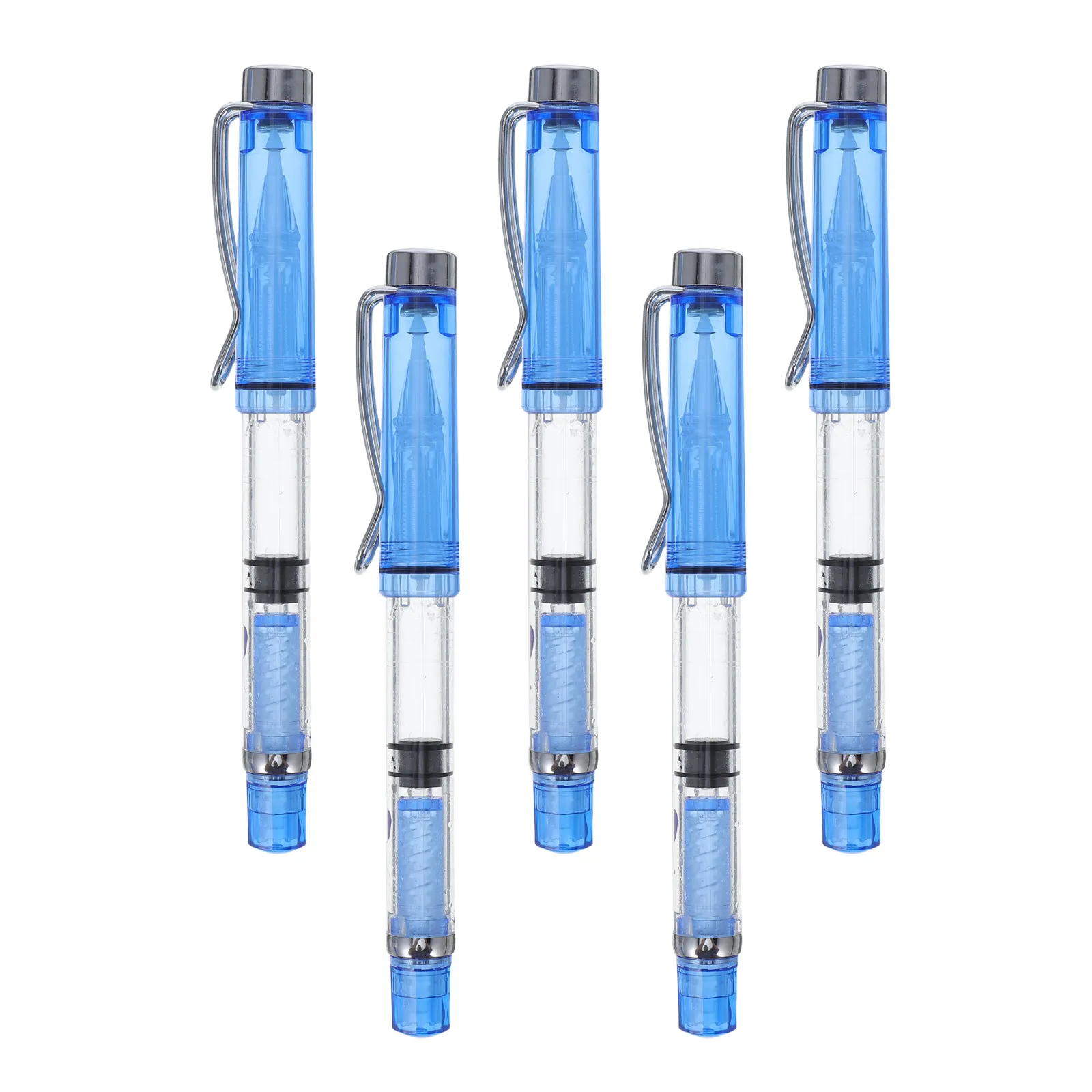 5Pcs Fountain Brush Pen Soft Flexible Tip Refillable Calligraphy Brush Pen for Artistic Lettering Sketching Chinese Writing