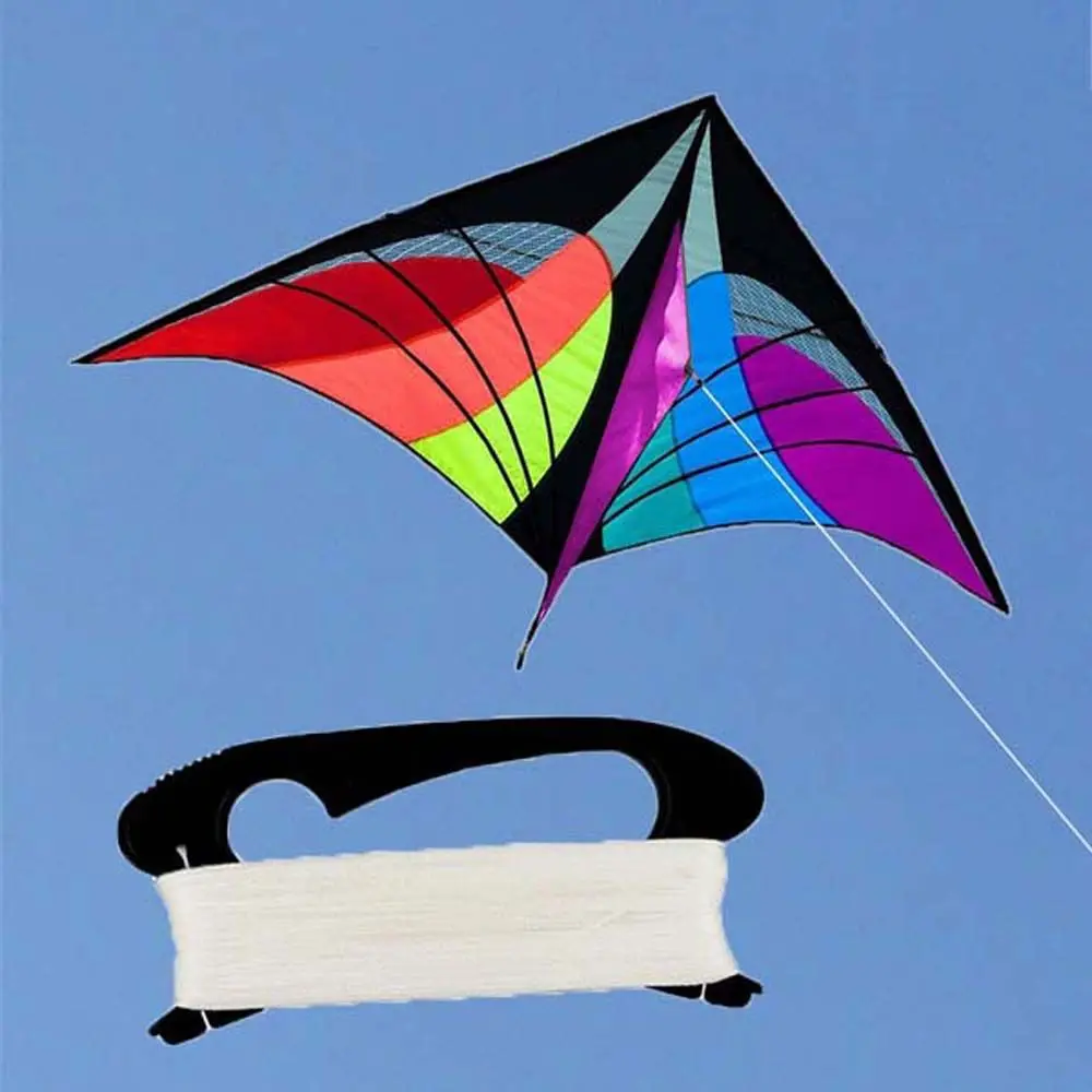 Toys 100 Meters D Shape Black Color Kite Accessories Handle Board Kite Thread Winder Flying Kite Line String Winder Kite Tool