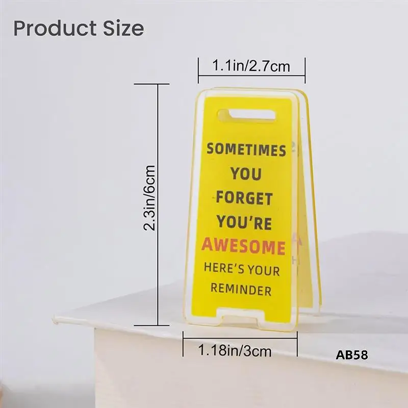 Funny Sticky Note Holder - 6 Pack Note Holder Clips, Overstimulated Desk Sign For Office, Hilarious Desk Signs