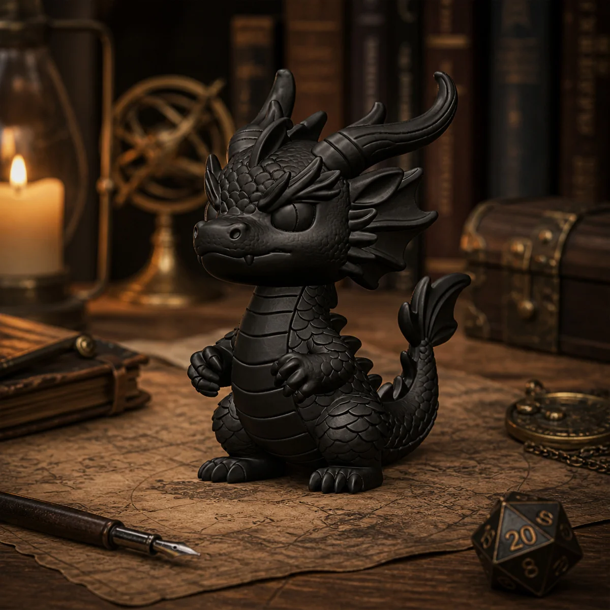 Figurine de dragon miniature (9*5.4cm) imprimée en 3D, décoration de bureau fantastique, mini statue de dragon, ornement de collection pour la maison, le bureau ou comme cadeau