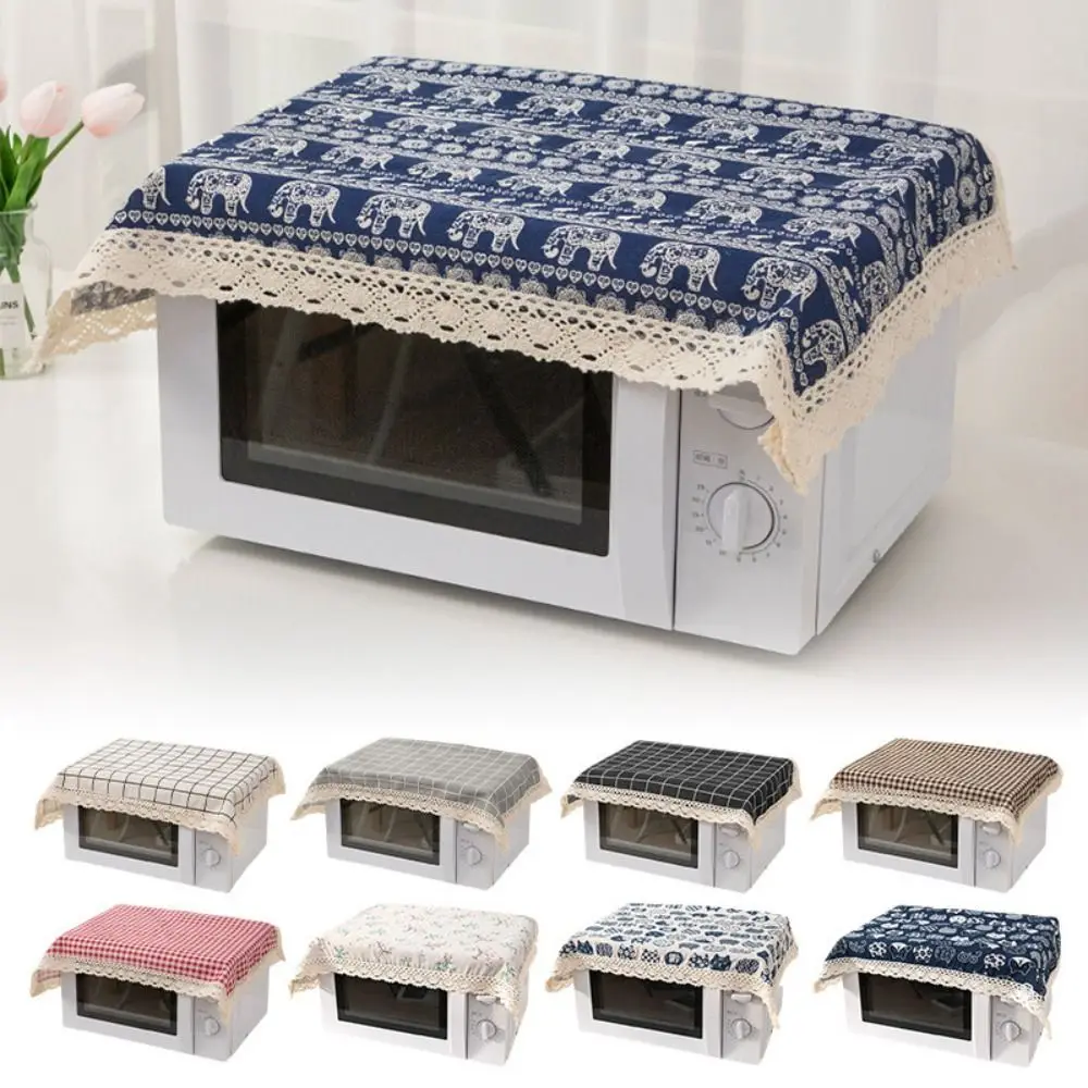 1Pcs 40x60cm Microwave Dust Cloth Small Size Dustproof Microwave Oven Dust Mats Square Anti-slip Fabric Table Cover