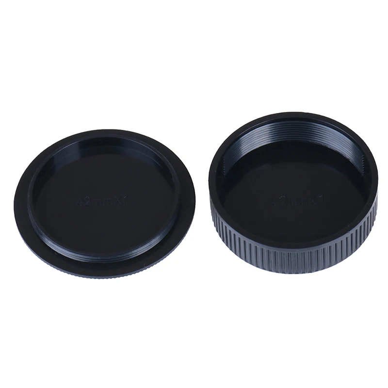 2Pcs M42 Screw Mount Lens Cap & Body Cap Set - 42mm Dust Proof Cover for Camera Lens and Body Protection