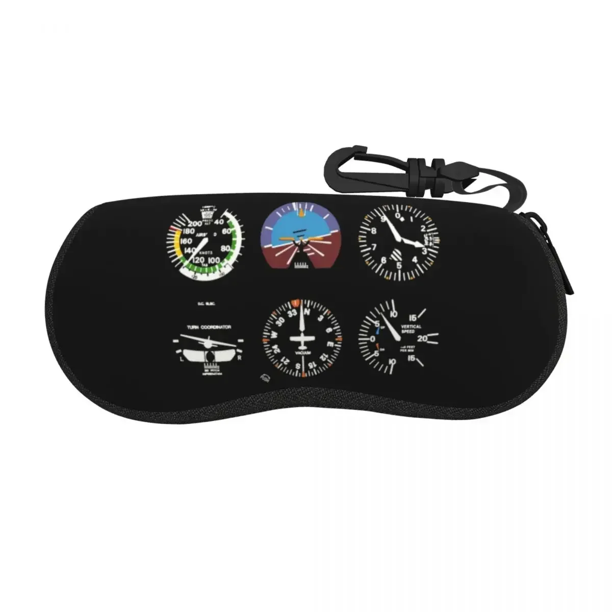 Custom Cockpit Six Dials Flight Simulator Pilot Shell Eyeglasses Case Cute Airplane Aircraft Glasses Case Sunglasses Box Pouch