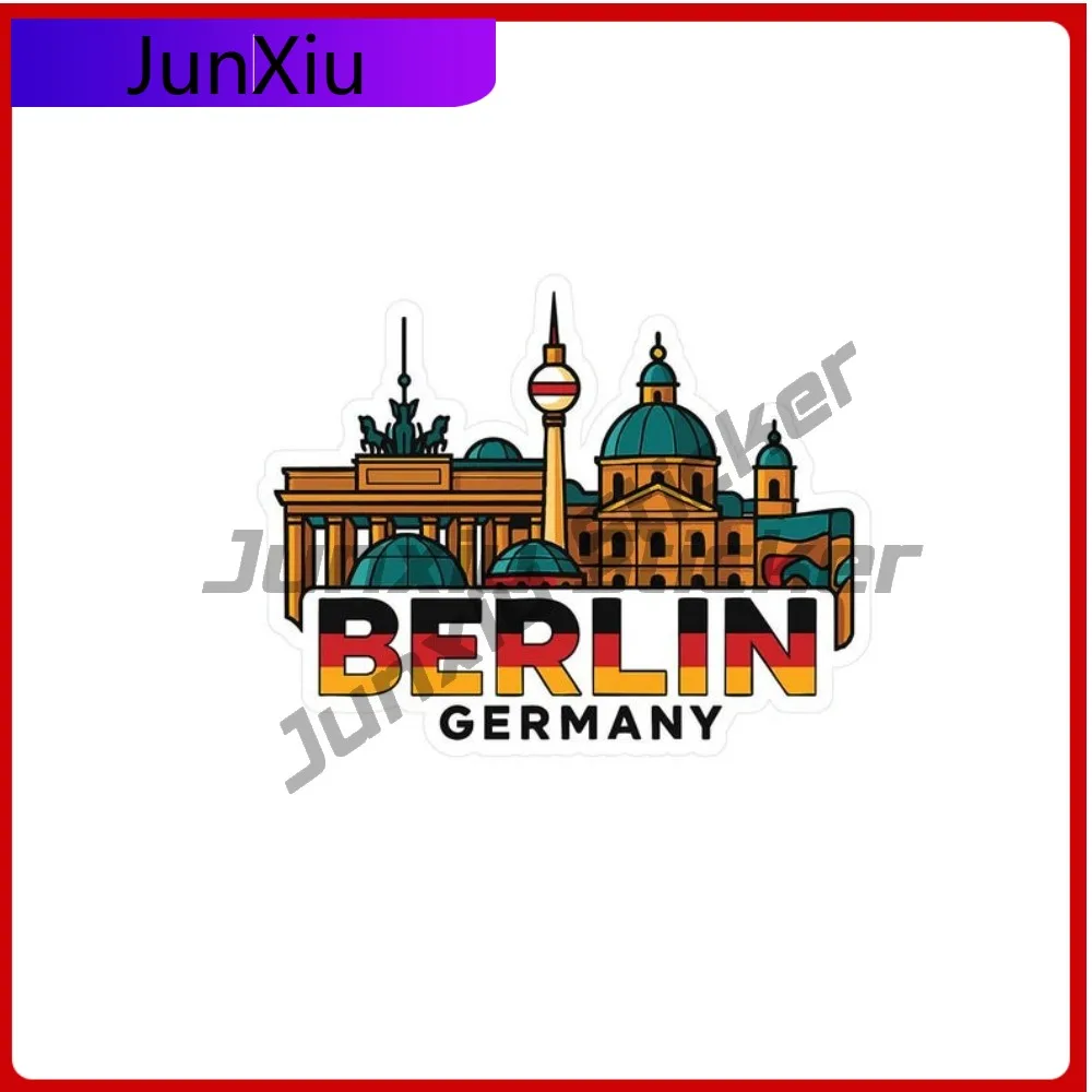 

Berlin Germany Anti Scratch Sticker Accessories Vinyl Die-cut Decal City Skyline Landmark Design Decals Motorcycle Suv Camper