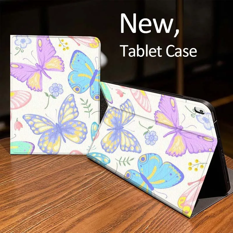 

Butterfly Floral Pattern Case For iPad Pro 10th 11th 5th 6th 7 8 9 2 gen 11 13 M4 M5 10.2 9.7 12.9 10.5 10.9 Inch Tablet