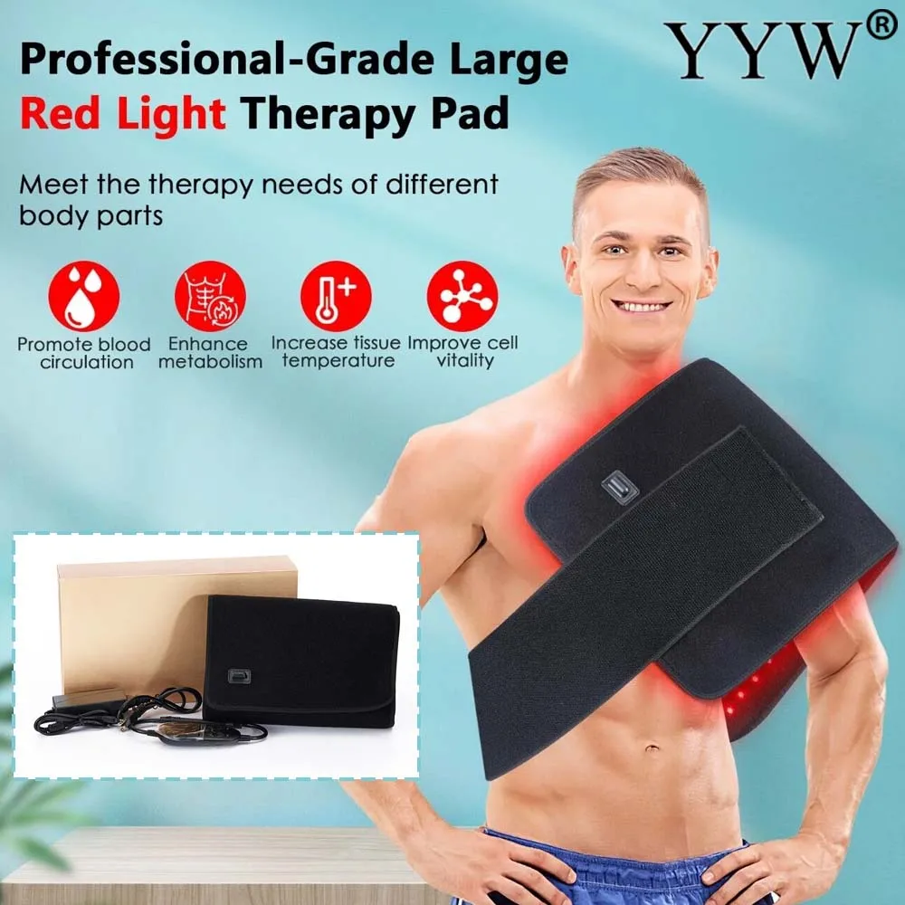 

360 LEDs Red＆Infrared Light Therapy Belt Knee Joint Back Waist Fatigue Relief Slimming Beauty Heat Pad Full Body Muscle Relax